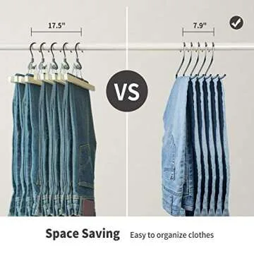 Corodo Open Ended Pants Hangers, Stainless Steel Pants Jean Hangers, Multifunctional Non-Slip Hangers for Heavy Pants, Jeans, Trousers, Scarf, 10 Packs