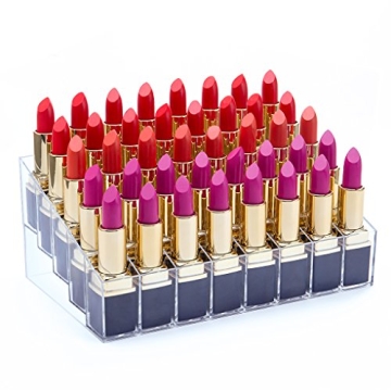 Benbilry Lipstick Holder - 40 Space Acrylic Organizer for Makeup