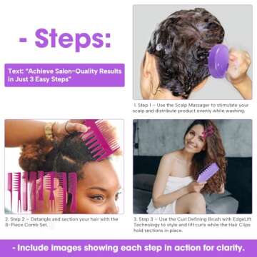 Curl Defining Brush Combo Set for All Hair Types