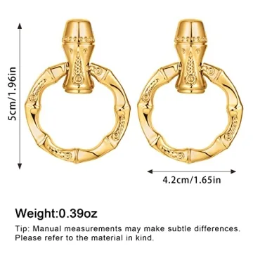 HESSAWELL Vintage Gold Hoop Earrings for Women