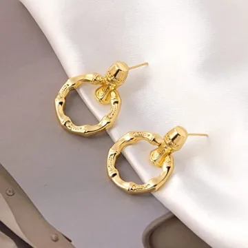 HESSAWELL Vintage Gold Hoop Earrings for Women