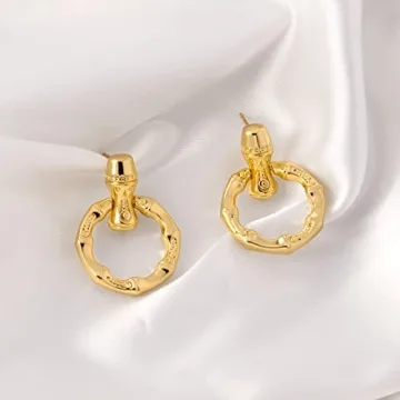 HESSAWELL Vintage Gold Hoop Earrings for Women