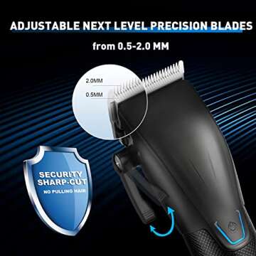 Karrte Professional Hair Clippers and Trimmer Kit for Men, Barber Clipper Set Cordless Hair Cutting,...