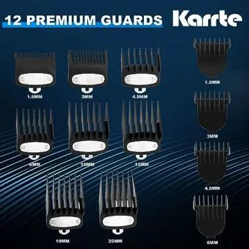 Karrte Professional Hair Clippers and Trimmer Kit for Men, Barber Clipper Set Cordless Hair Cutting, Beard Trimmer Grooming Haircut Kit