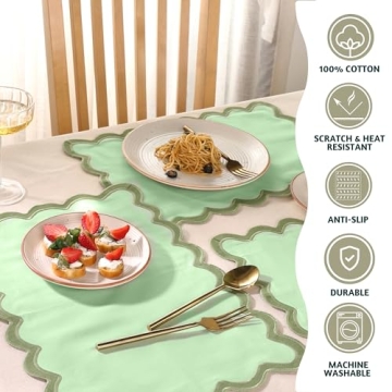 Folkulture Cotton Placemats Set of 4 Boho Style