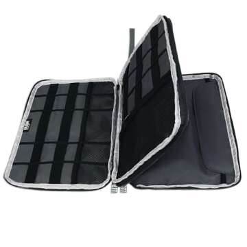 BUBM Double Layer Electronics Organizer/Travel Gadget Bag For Cables,Memory Cards,Flash Hard Drive a...