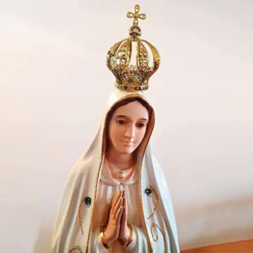 Loja Esperanca Our Lady of Fatima Statue - 20 Inch - Hand Painted - Crystal Eyes - Authentic Virgin ...