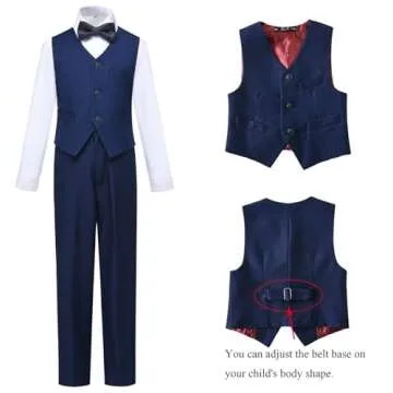 Boys Size 8 Navy Blue Suit Set for Special Occasions