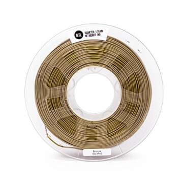 Gizmo Dorks 1.75mm Metal Bronze Filament, 1 kg for 3D Printers