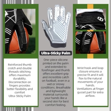 Seibertron Pro 3.0 Elite Football Gloves - Comfort & Grip