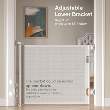 BabyBond Retractable Baby Gate, 55" Extra Wide and Tall