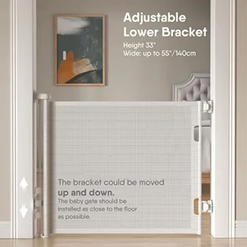 BabyBond Retractable Baby Gate, 55" Extra Wide and Tall