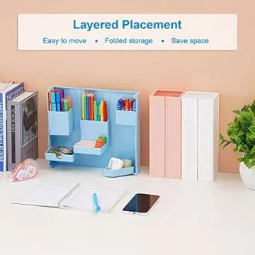 Marbrasse Foldable Pencil Organizer with Magnetic Closure