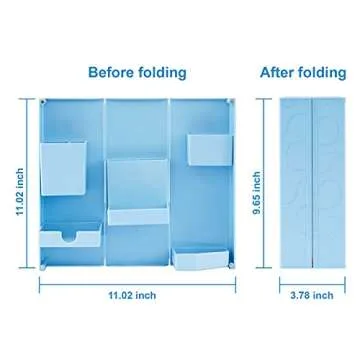 Marbrasse Foldable Pencil Organizer with Magnetic Closure