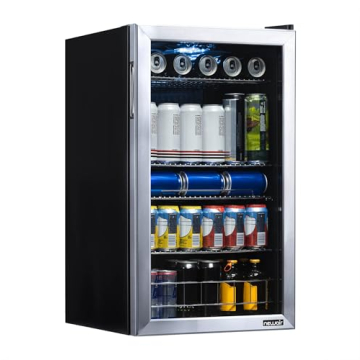 NewAir Mini Refrigerator and Cooler - 177 Mini Cans or 126 Regular Can - Drink Dispenser with Adjust...