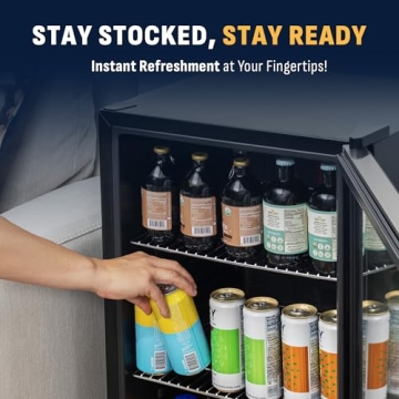 NewAir Mini Beverage Refrigerator with Adjustable Shelves