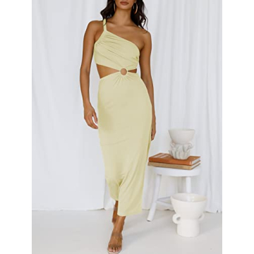 Stunning ANRABESS One Shoulder Bodycon Maxi Dress