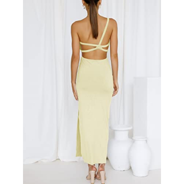 Stunning ANRABESS One Shoulder Bodycon Maxi Dress