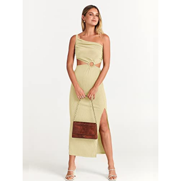 Stunning ANRABESS One Shoulder Bodycon Maxi Dress