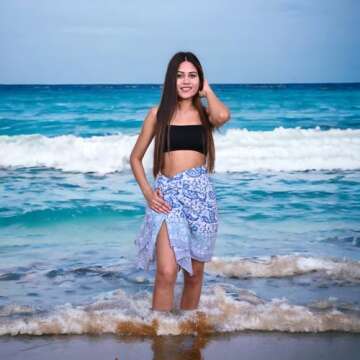 Elegant Swimsuit Coverup for Women | Stylish Beach Cover Ups for Women, 100% Cotton Hand Block Print White Sarong Wraps, Kimonos for Women & Resort Wear Pareo For Women (White 1)