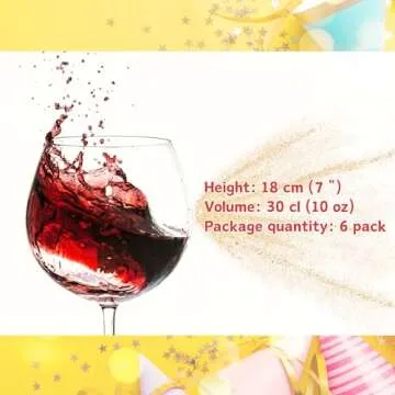 Red Wine Glass By Ikea- Svalka Series SET OF 6, 10 0Z