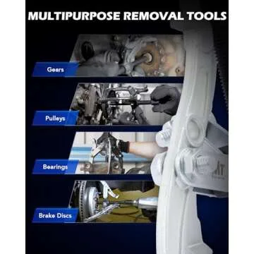 Orion Motor Tech Gear Puller Set, 3" 4" 6" 3 Jaw Puller Kit for Pulley Gear Bearing Flywheel Removal, Heavy Duty Pulley Puller with Reversible Jaws 3 pcs Bearing Puller Tool Kit