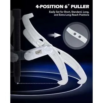 Orion Motor Tech Gear Puller Set, 3" 4" 6" 3 Jaw Puller Kit for Pulley Gear Bearing Flywheel Removal, Heavy Duty Pulley Puller with Reversible Jaws 3 pcs Bearing Puller Tool Kit