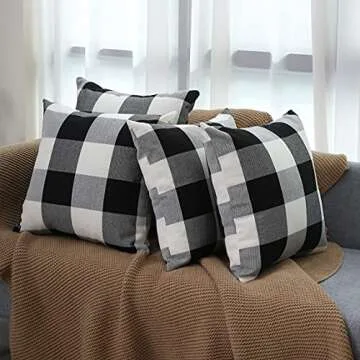 Buffalo Checked Throw Pillow Covers for Home Decor