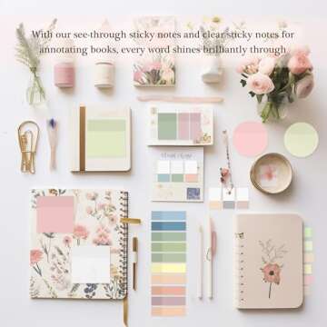 Transparent Sticky Notes,920 Sheets Waterproof Clear Sticky Notes,Clear Post It Notes Transparent for Bible Study Supplies,Office School Supplies,Book Annotation