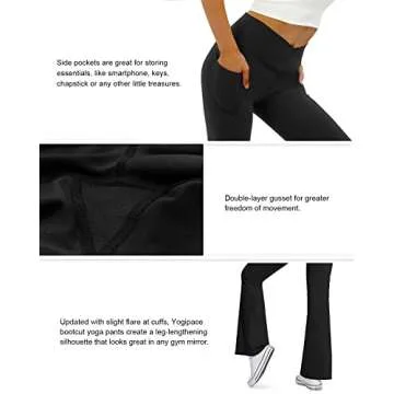 COPYLEAF Flare Yoga Pants with Pockets for Women
