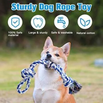 Durable UPSKY Dog Rope Toys for Dental Care & Fun
