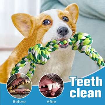 Durable UPSKY Dog Rope Toys for Dental Care & Fun