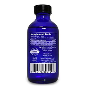 Zongle Therapeutics 100% Pure Food Grade Peppermint Oil