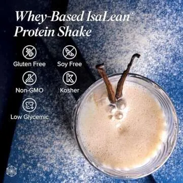 IsaLean Protein Shake - Complete Superfood Meal Replacement for Maintaining Healthy Weight and Lean Muscle Growth with 24 Vitamins and Minerals - 27.2 oz - 14 Meal Canister (Creamy French Vanilla) - Canister