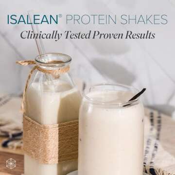 IsaLean Protein Shake - Complete Superfood Meal Replacement for Maintaining Healthy Weight and Lean Muscle Growth with 24 Vitamins and Minerals - 27.2 oz - 14 Meal Canister (Creamy French Vanilla) - Canister