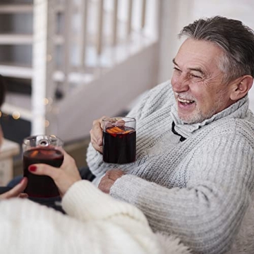 ComSaf 14oz Elegant Glass Coffee Mugs Set - Gift Ready