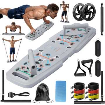 Portable 20-in-1 Push Up Board for Home Workouts
