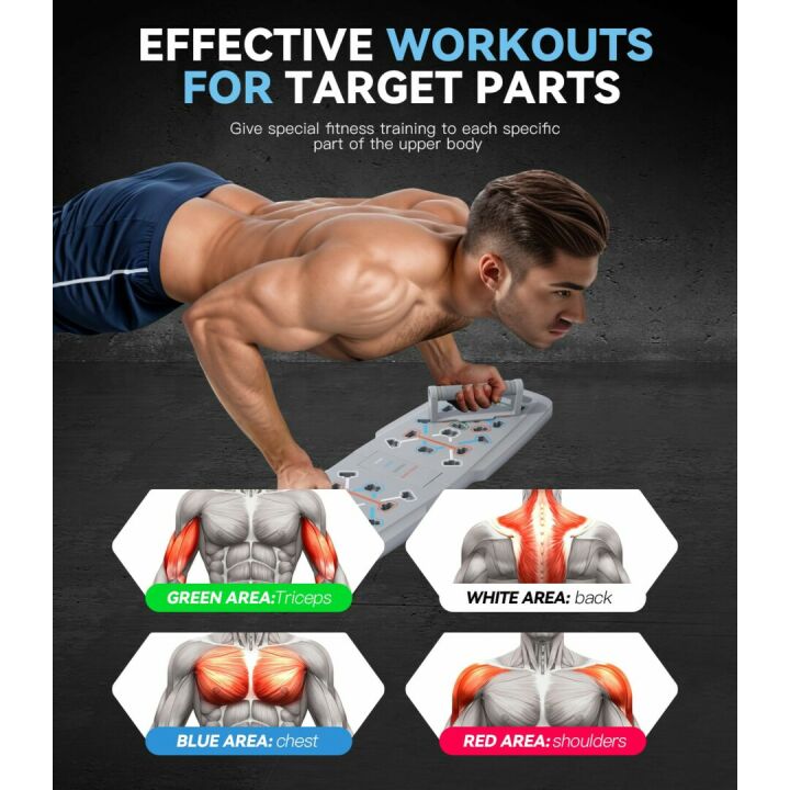 Portable 20-in-1 Push Up Board for Home Workouts