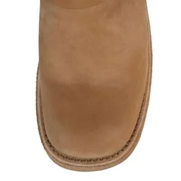 Yishaweiqi Women's Studds Biker Boots Chunky Heel Square Toe Knee High Boots Side Zipper Western Boots Fall Dress Riding Boots Motorcycle Boots