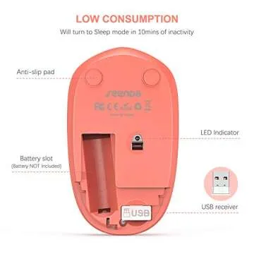 Seenda Wireless Mouse - Portable Noiseless Computer Mouse