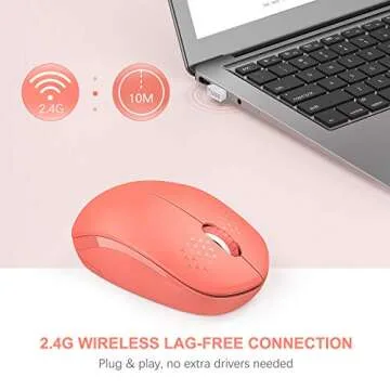 Seenda Wireless Mouse - Portable Noiseless Computer Mouse