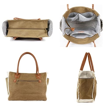 Lamyba Vintage Canvas HandBag for Travel and Daily Use