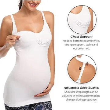 Comfortable Nursing Tank Tops with Built-In Bra