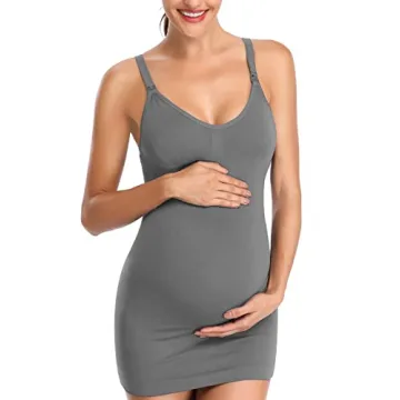 Comfortable Nursing Tank Tops with Built-In Bra