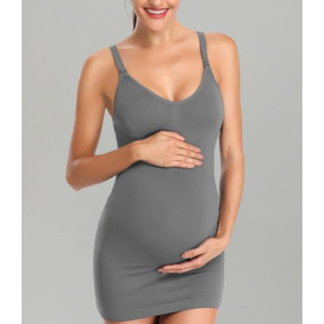 Comfortable Nursing Tank Tops with Built-In Bra