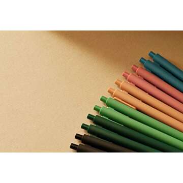 ANECDOTE. Gel Pens, Black Ink Gel Pens (12 pack), Retractable Pen Set, Cute Pens, Fine Point Gel Pens (0.5mm), Smooth Writing Pens with a Chic & Fun Design, Pens for Journaling, Made (Set of 12)