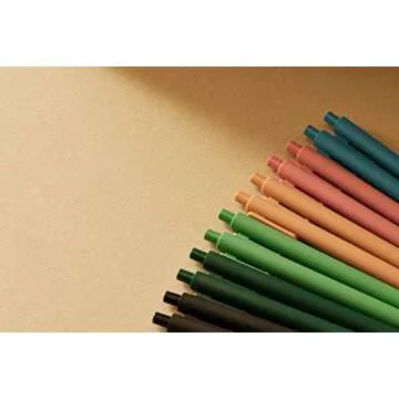 ANECDOTE. Gel Pens, Black Ink Gel Pens (12 pack), Retractable Pen Set, Cute Pens, Fine Point Gel Pens (0.5mm), Smooth Writing Pens with a Chic & Fun Design, Pens for Journaling, Made (Set of 12)