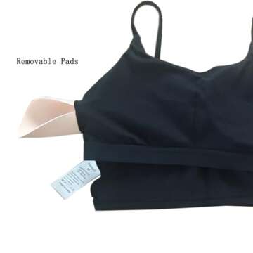 Nesyd Women Padded Longline Sports Bra for Active Living