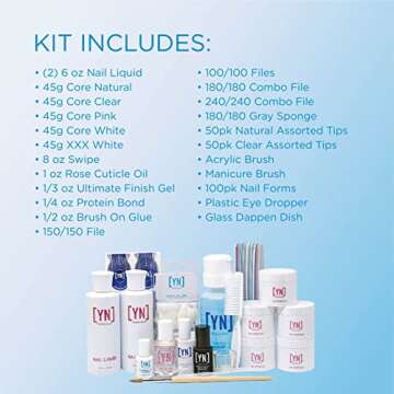Young Nails Professional Acrylic Kit, Core Product Set