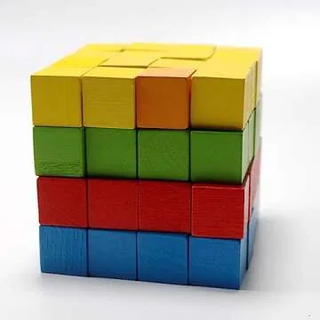 Wood Blocks for Crafts, 1.5 inch Unfinished Wood Cubes, 15 Pcs Natural Wooden Blocks, Wood Square Blocks, Wooden Cubes for Arts and DIY Projects, Puzzle Making